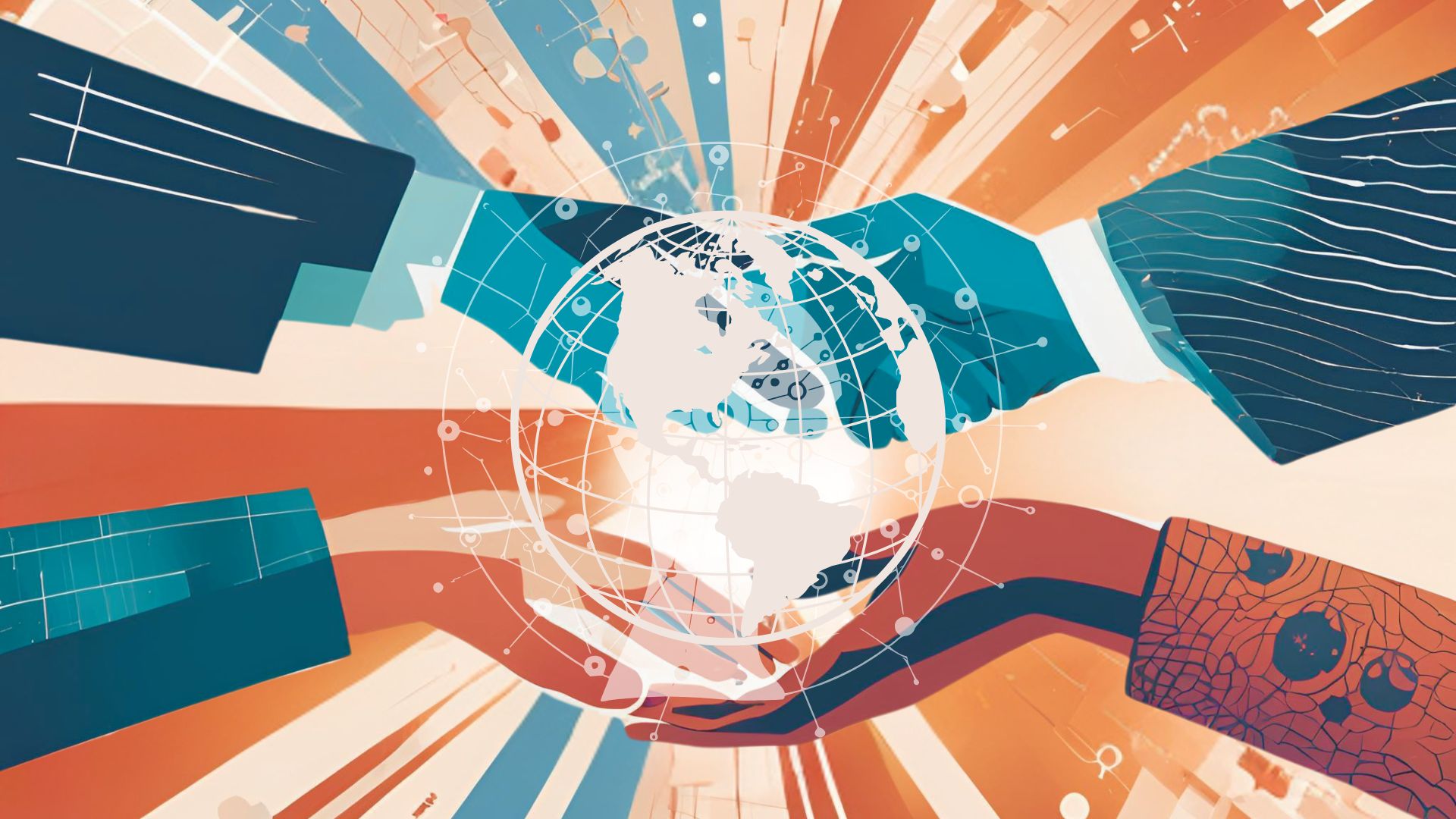 AI global governance, built by a multiplicity of actors. Image produced on Canva by Emma Badaoui © Ifri, 2025