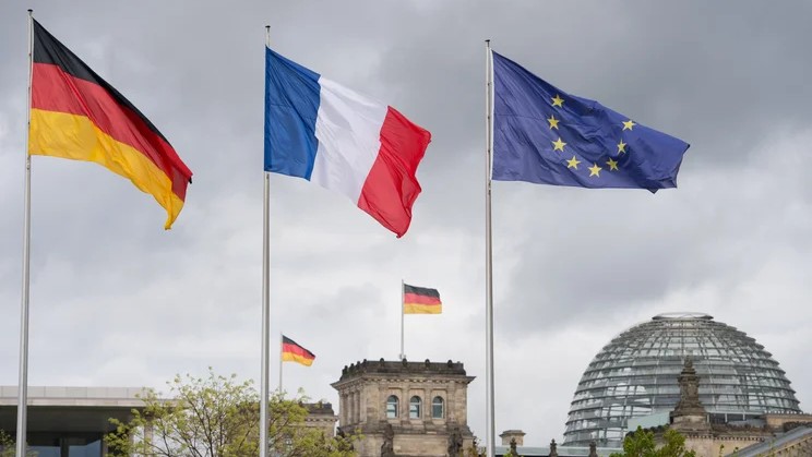 Deutschland, Frankreich, Europa Flaggen