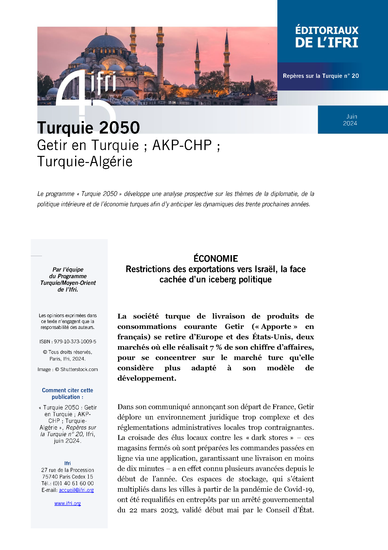 Repères sur la Turquie n°20