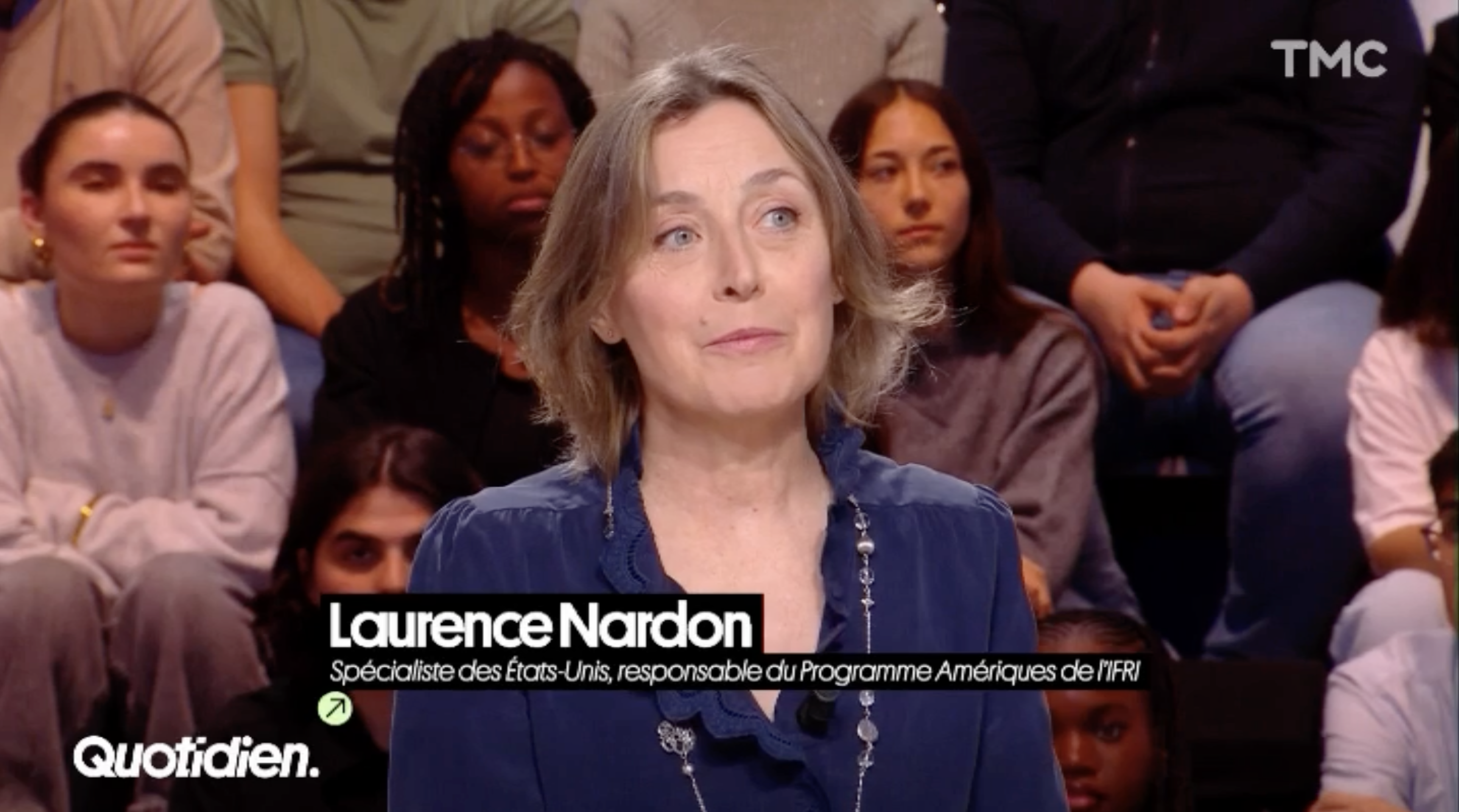 Laurence Nardon, invitée de Quotidien sur TMC, 16 avril 2025