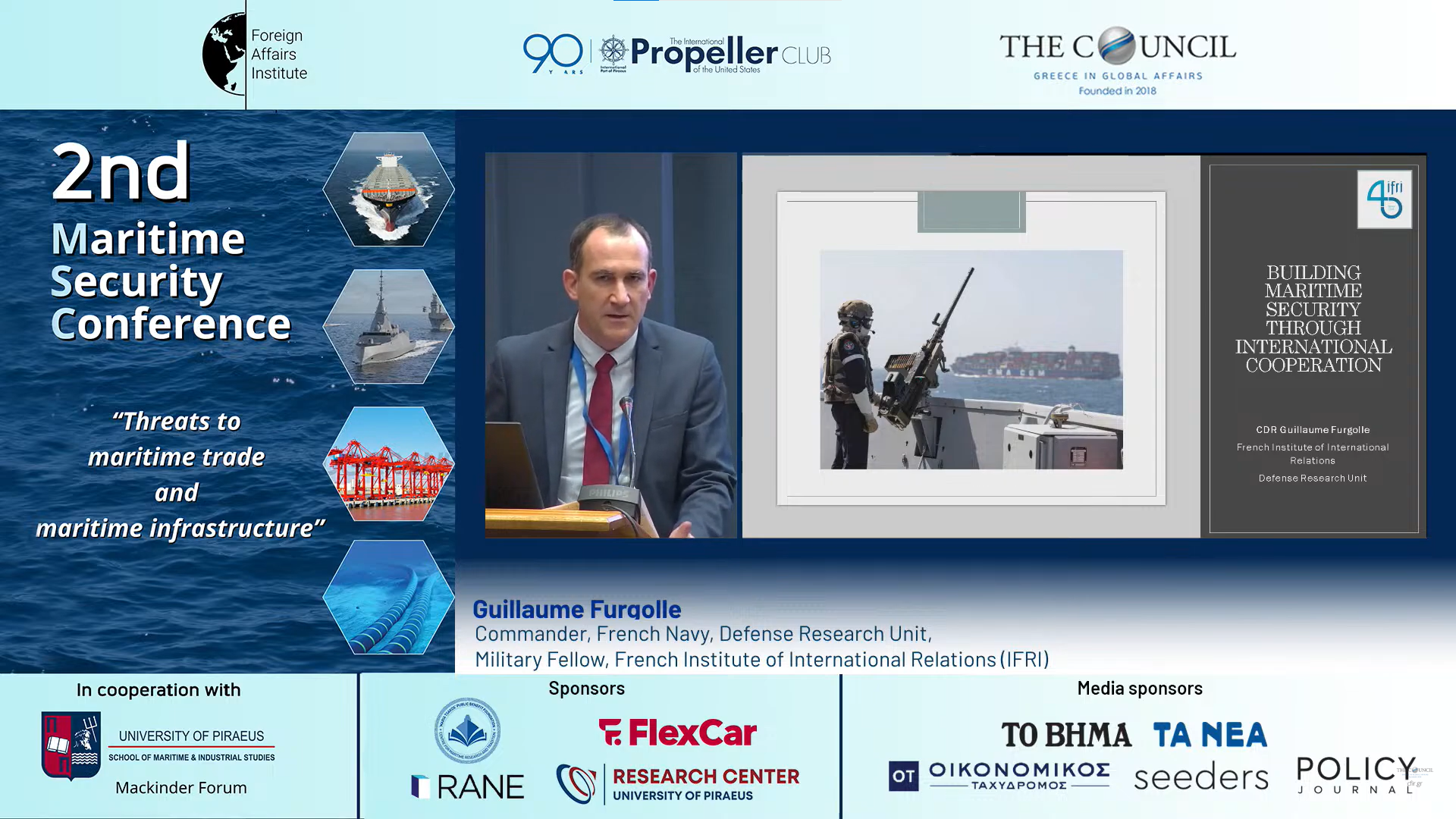 Guillaume Furgolle at the 2nd Maritime Security Conference, 2 April 2025