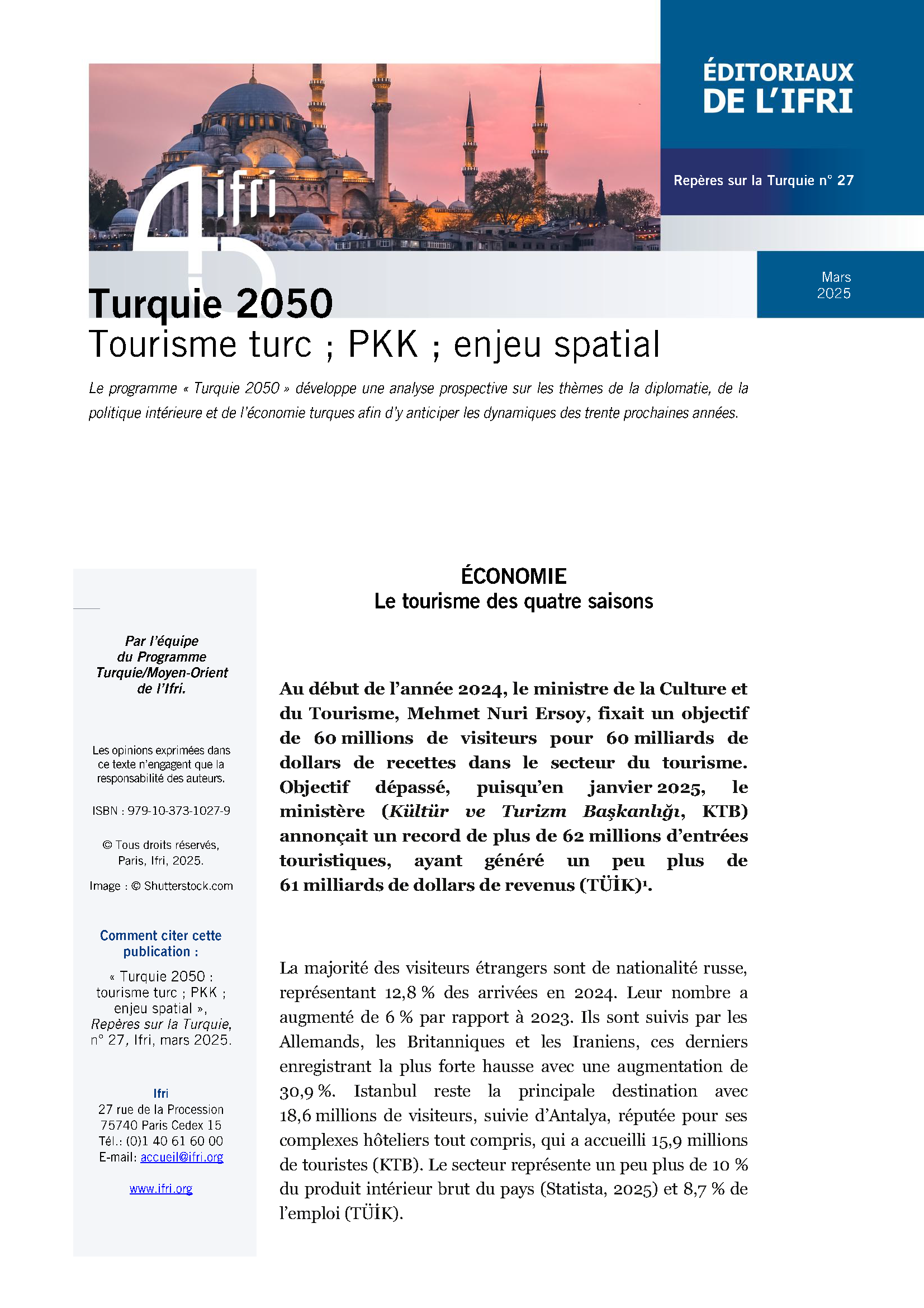 Repères sur la Turquie n°27