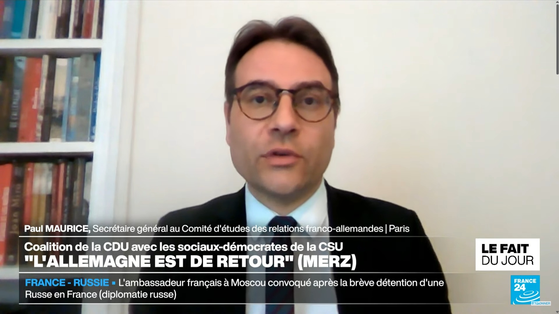 Paul MAURICE France 24 contrat de coalition