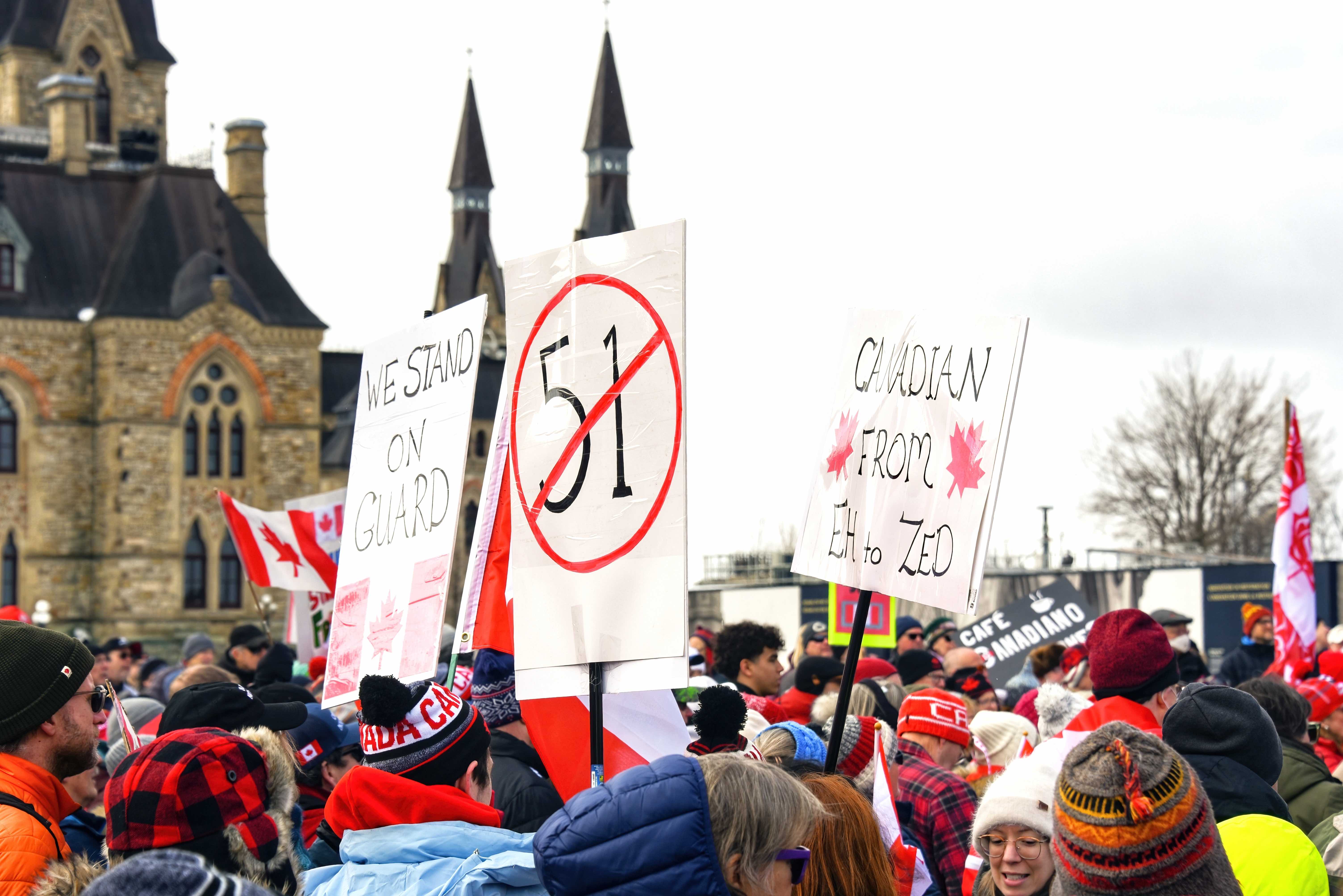 Manifestation anti-Trump à Ottawa (Canada) le 9 mars 2025