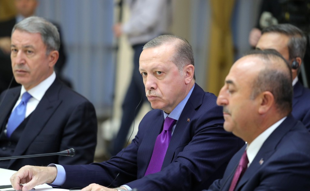 Le président turc Recep Tayyip Erdoğan lors d’une réunion avec le président iranien Hassan Rohani en Russie en novembre 2017