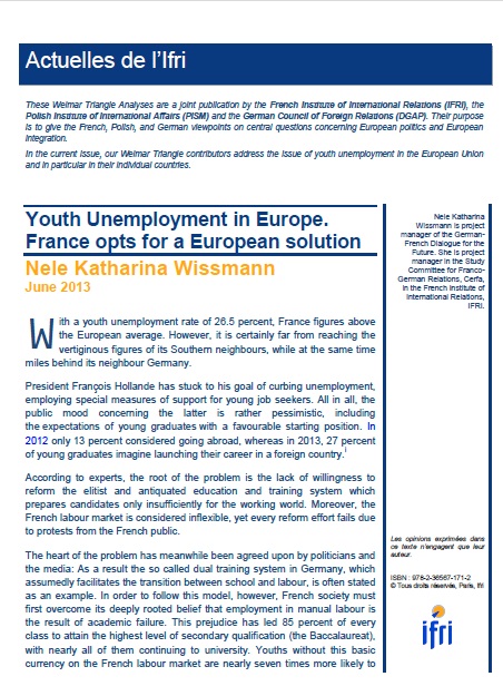 Youth Unemployment in Europe