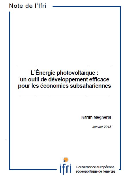 L'Énergie photovoltaïque: un outil de développement efficace pour les économies subsahariennes