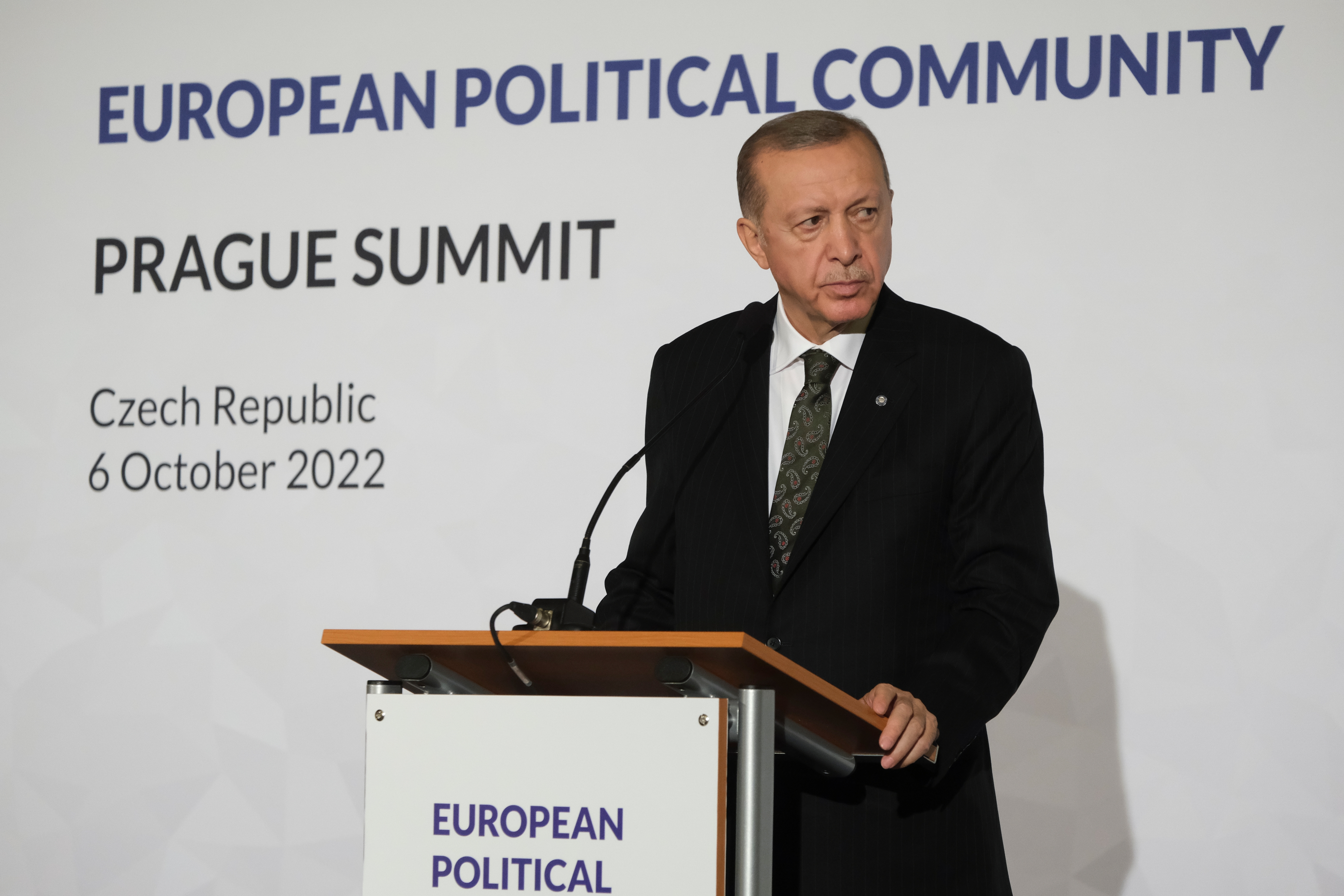 Recep Tayyip Erdogan au Prague Summit 2022