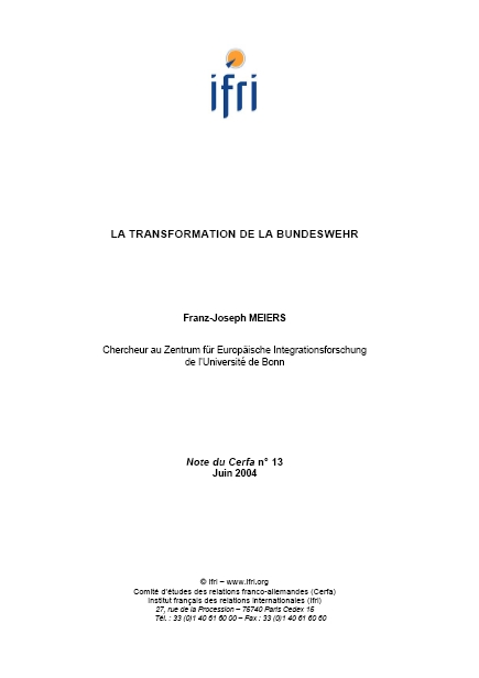 La transformation de la Bundeswehr