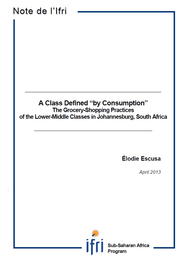 A class defined "by consumption": The grocery-shopping practices of the Lower-Middle Classes in Johannesburg, South Africa
