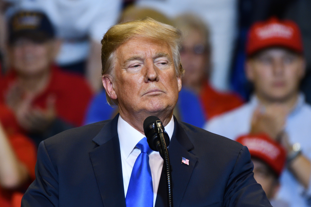 WILKES-BARRE, PA - AUGUST 2, 2018: President Donald Trump