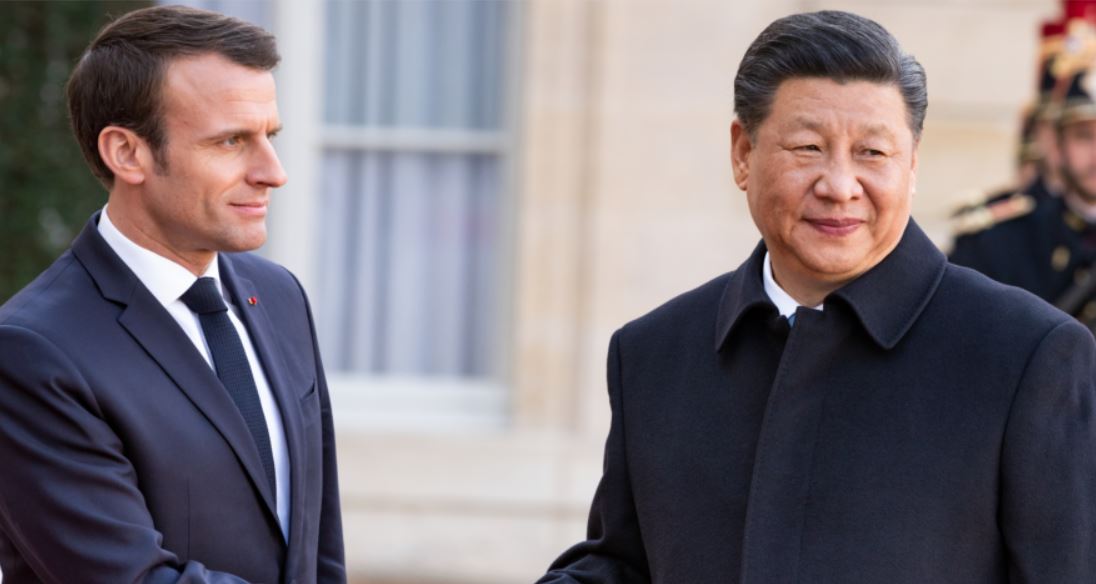 President Emmanuel Macron welcomes Chinese President Xi Jinping, Palais de l'Elysée, March 2018
