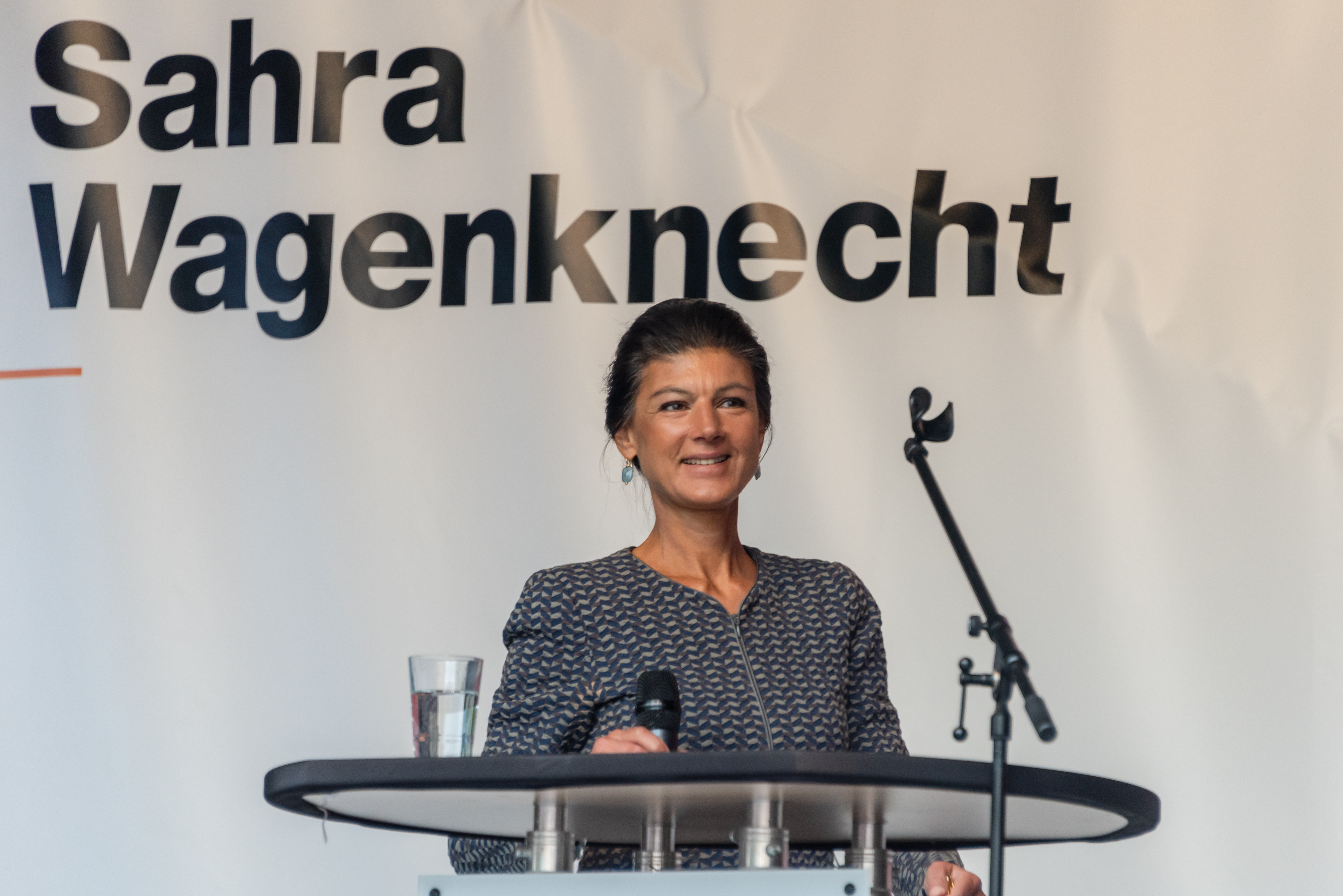 Kiel (Deutschland), 31.05.2024, Sahra Wagenknecht anlässlich einer Wahl der BSW für die Europawahl in Kiel auf dem Asmus Bremer Platz