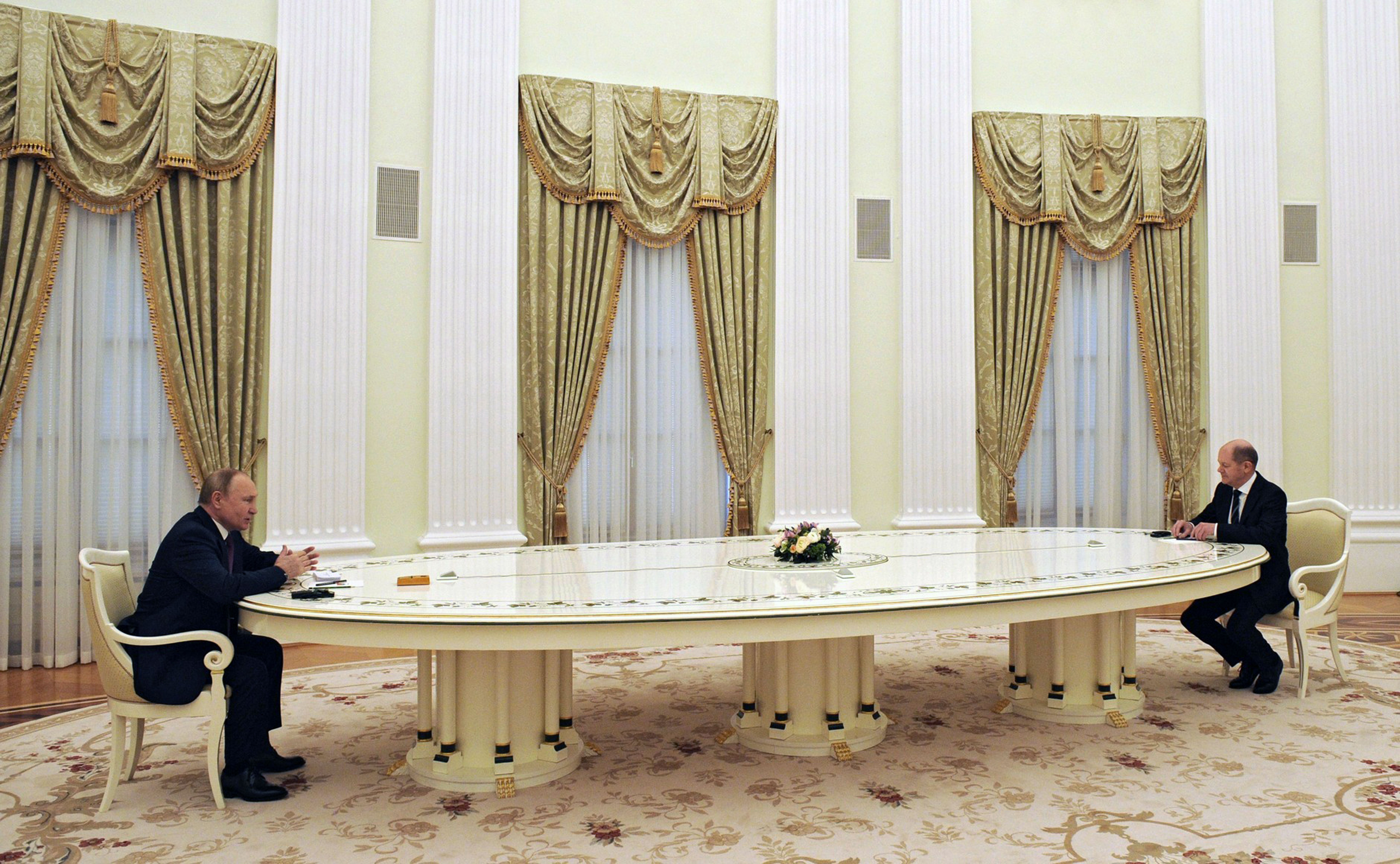 Le chancelier allemand Olaf Scholz rencontre Vladimir Poutine, Moscou, 15 février 2022